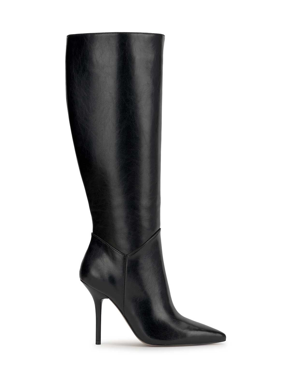 Jessica Simpson Black Pointed-Toe Knee-High Stiletto Boot